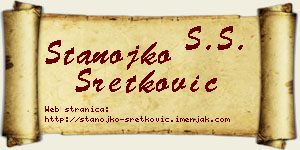 Stanojko Sretković vizit kartica